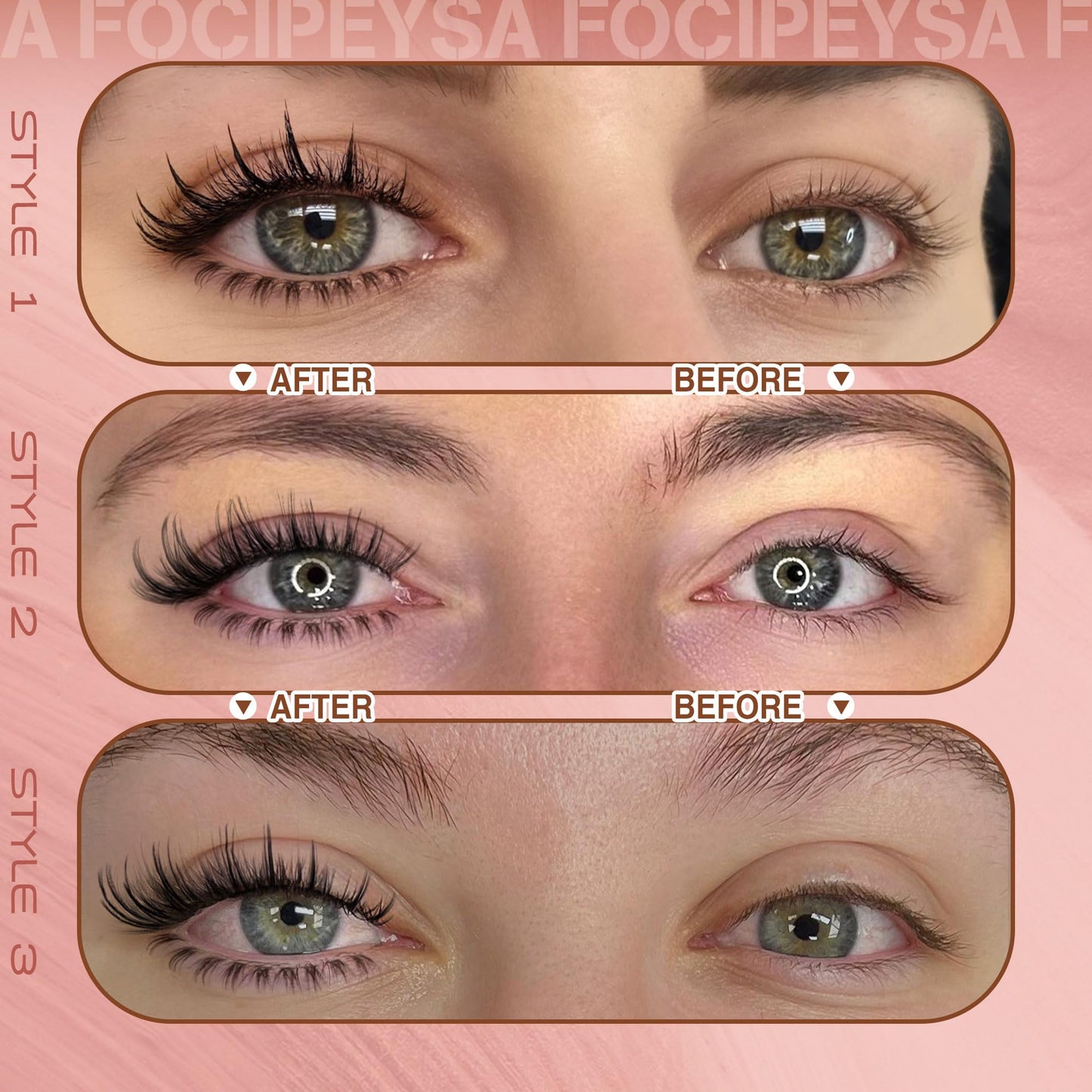 Manga Lash clusters, Anime Eyelashes Clusters, Wispy Eyelashes Extension Natural Look Lash Extensions 3 Styles Mixed Individual Lash C Curl Lashes by Focipeysa