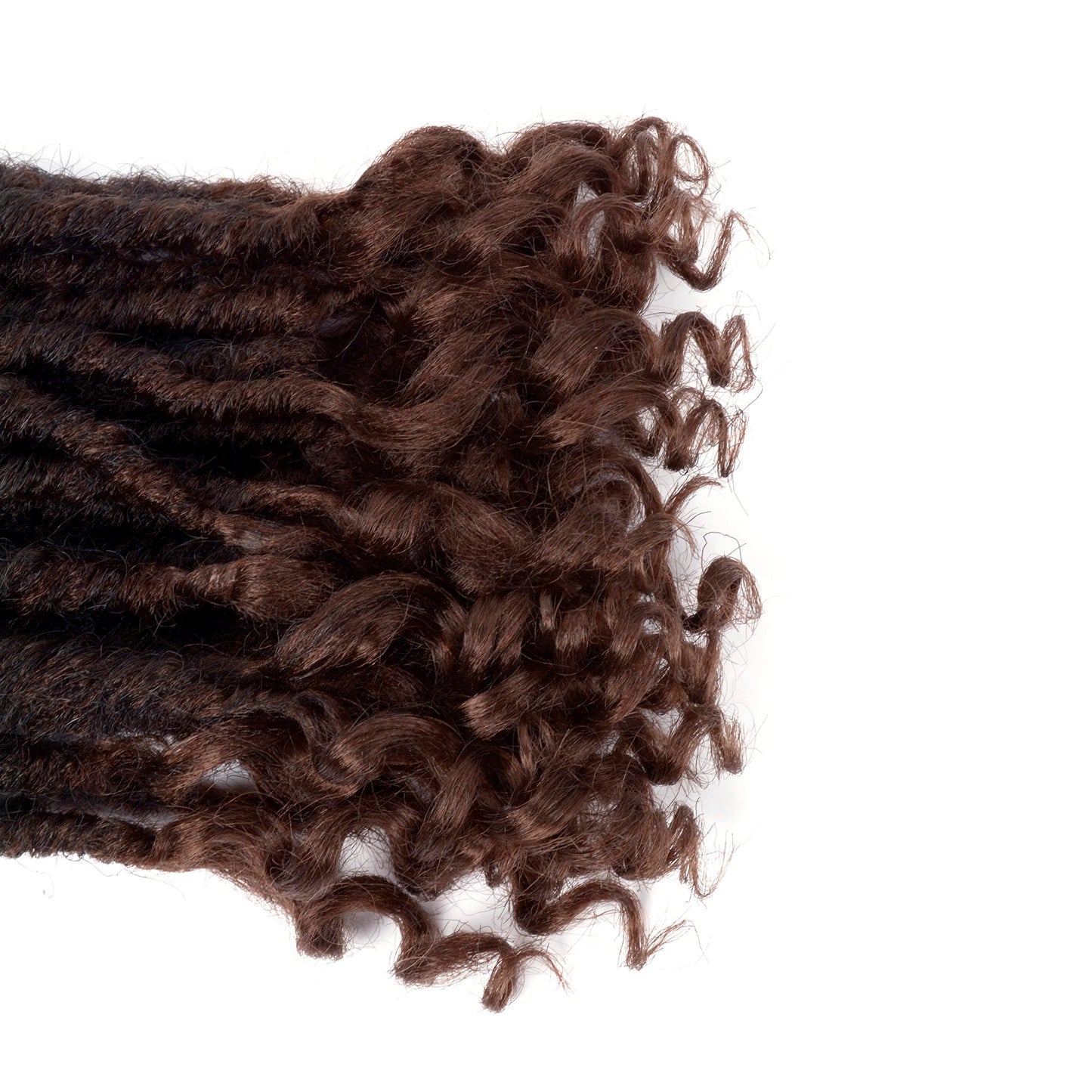 Faux Locs Crochet Hair Ombre Brown 10 Inch Short Goddess Faux Locs Crochet Hair Extensions for Black Women Girls(1B/30#)