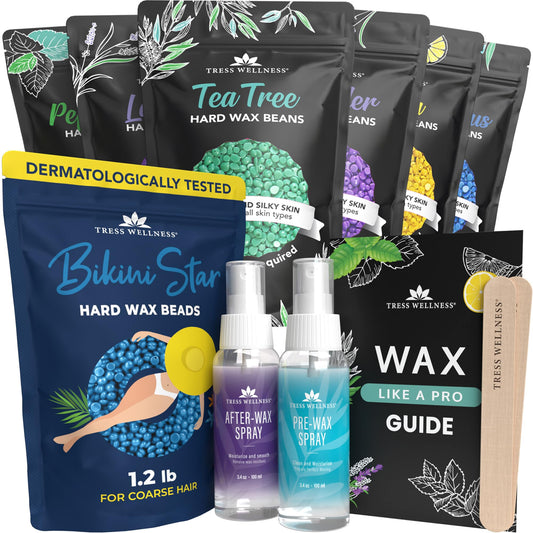 Tress Wellness Wax Bean Kit with Bikini Wax