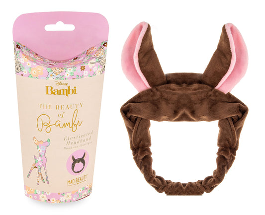 MAD Beauty Disney Make-Up Headband, Elasticated, Keeps Hair Neatly Tucked Away Out of Face, Comfortable, Soft, Use While Doing Make-Up, Applying Creams, or Face Masks (Bambi)