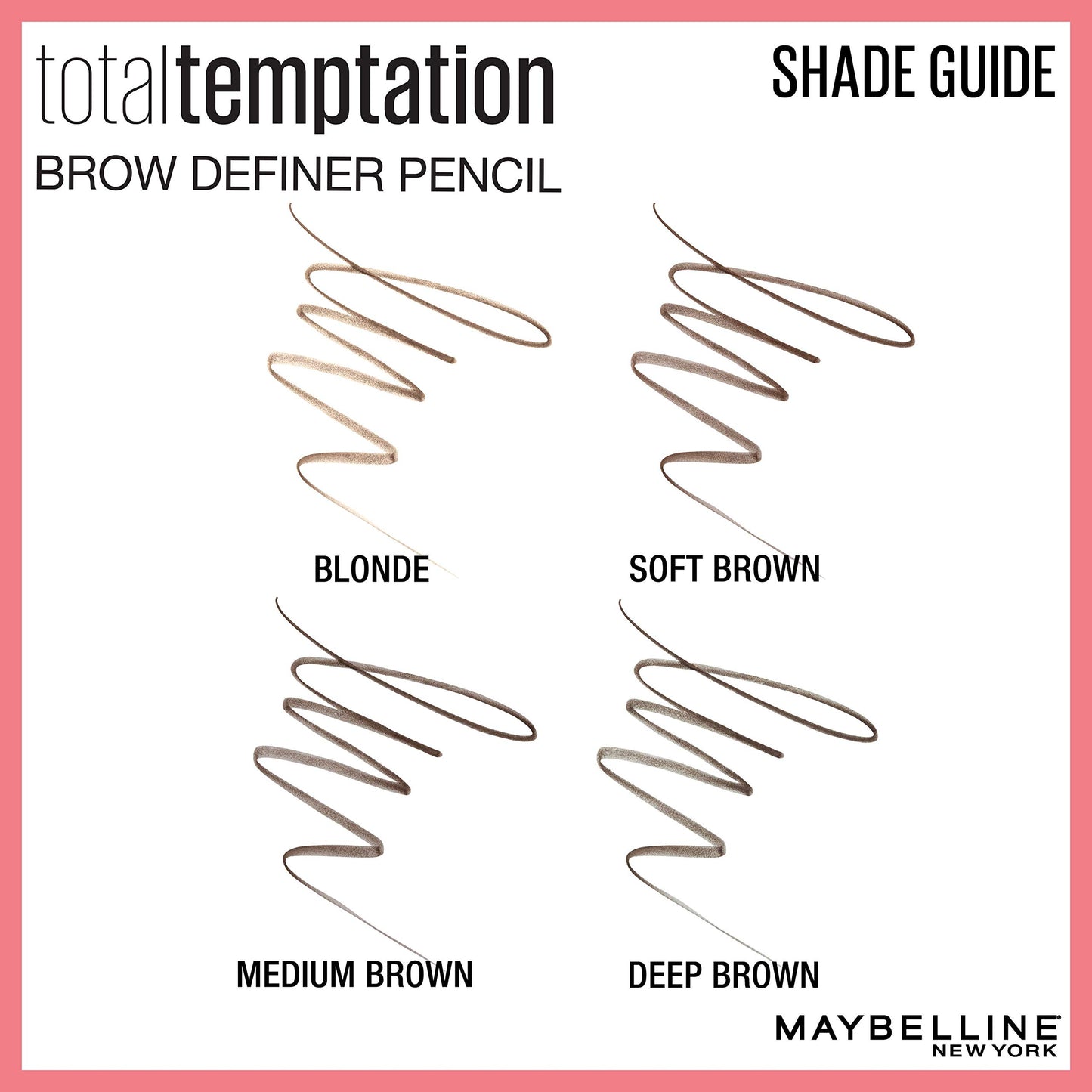 Maybelline Total Temptation Eyebrow Definer Pencil, Soft Brown, 2 Count