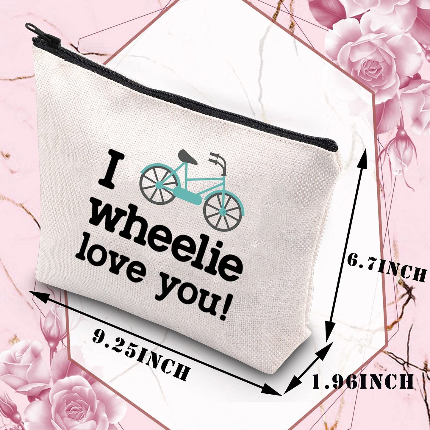 Generic Cycling Gift Cyclist Gifts For Women Mountain Bike Lover Makeup Bag Bicyclists Gifts For Biker Rider Birthday Gift Drive Safe Cosmetic Bag For Girlfriend Wife