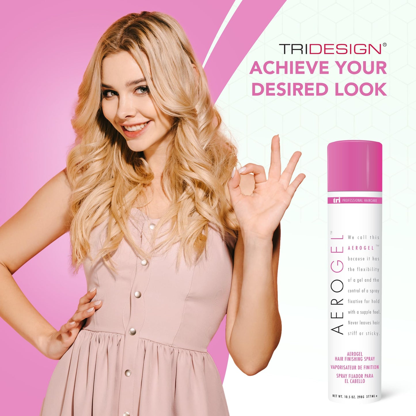 TRI Design Haircare Bundle: Aerogel Volumizing & Flexible Hold Hairspray + Covert Control Fast-Drying & Humidity-Resistant Hairspray – For All Hair Types, Lightweight & Non-Sticky Finish