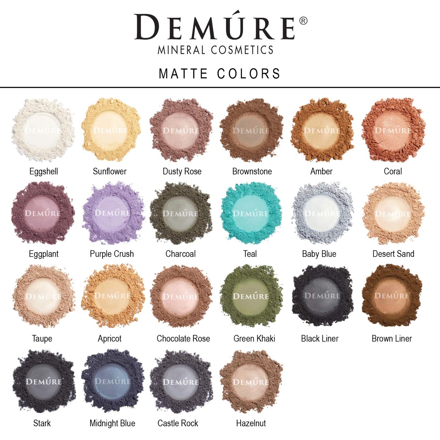 Demure Mineral Make Up (Amber) Eye Shadow, Matte Eyeshadow, Loose Powder, Eye Makeup, Professional Makeup