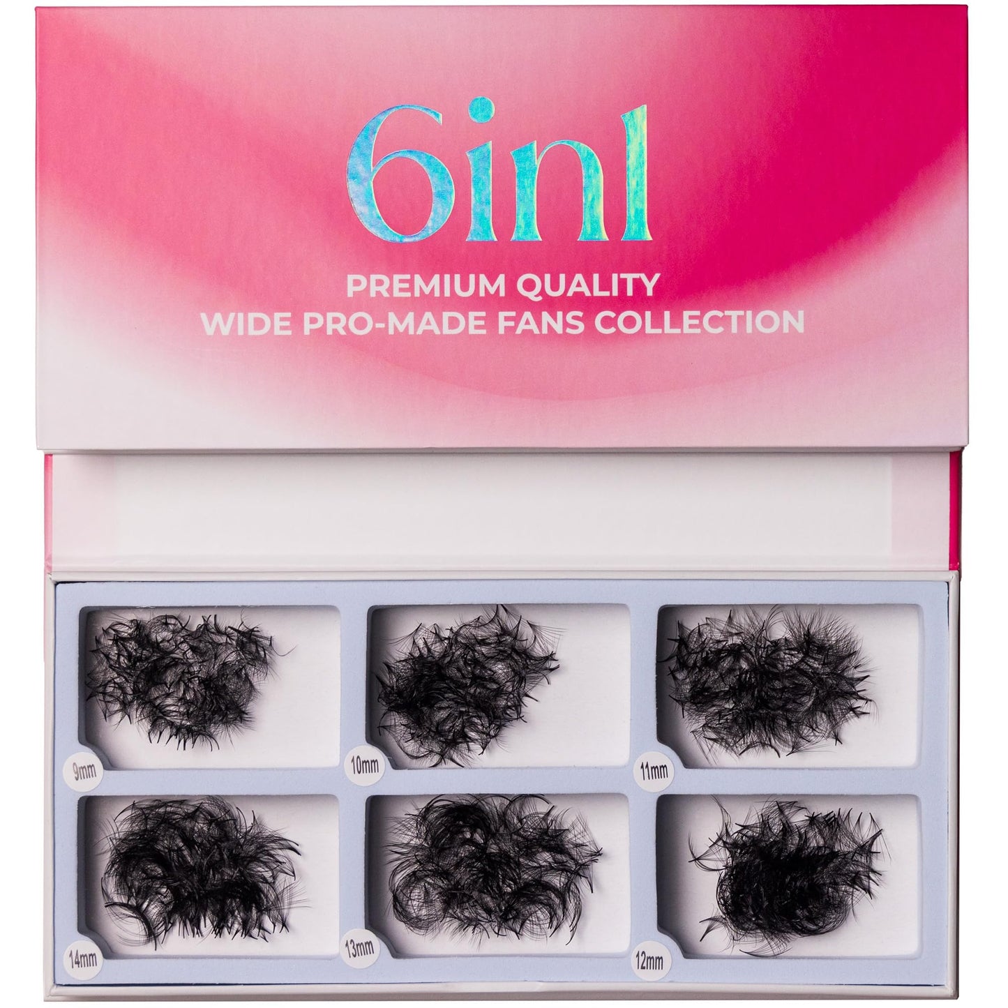 LLBA Promade Mix 1500 Fans | Handmade Volume Eyelashes | Multi Selections From 5D To 12D | C CC D Curl | Thickness 0.03~0.1 mm | 9-18mm Length | Long Lasting | Easy Application 5D-0.07 C 9-14mm