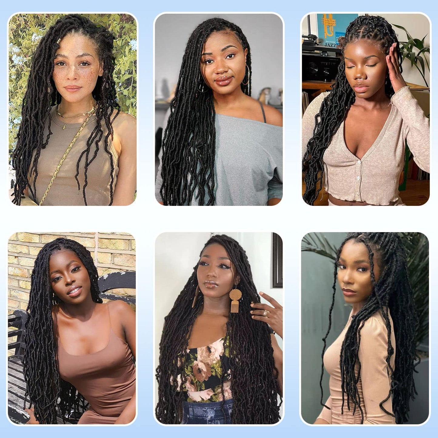 Faux Locs Crochet Hair 12 Inch 7 Packs Short Natural Black Crochet Soft Locs Pre Looped Soft Locs Crochet Hair For Kids Women Butterfly Locks Goddess Faux Loc Hair Extensions(12inch, 7 Packs, 1B)