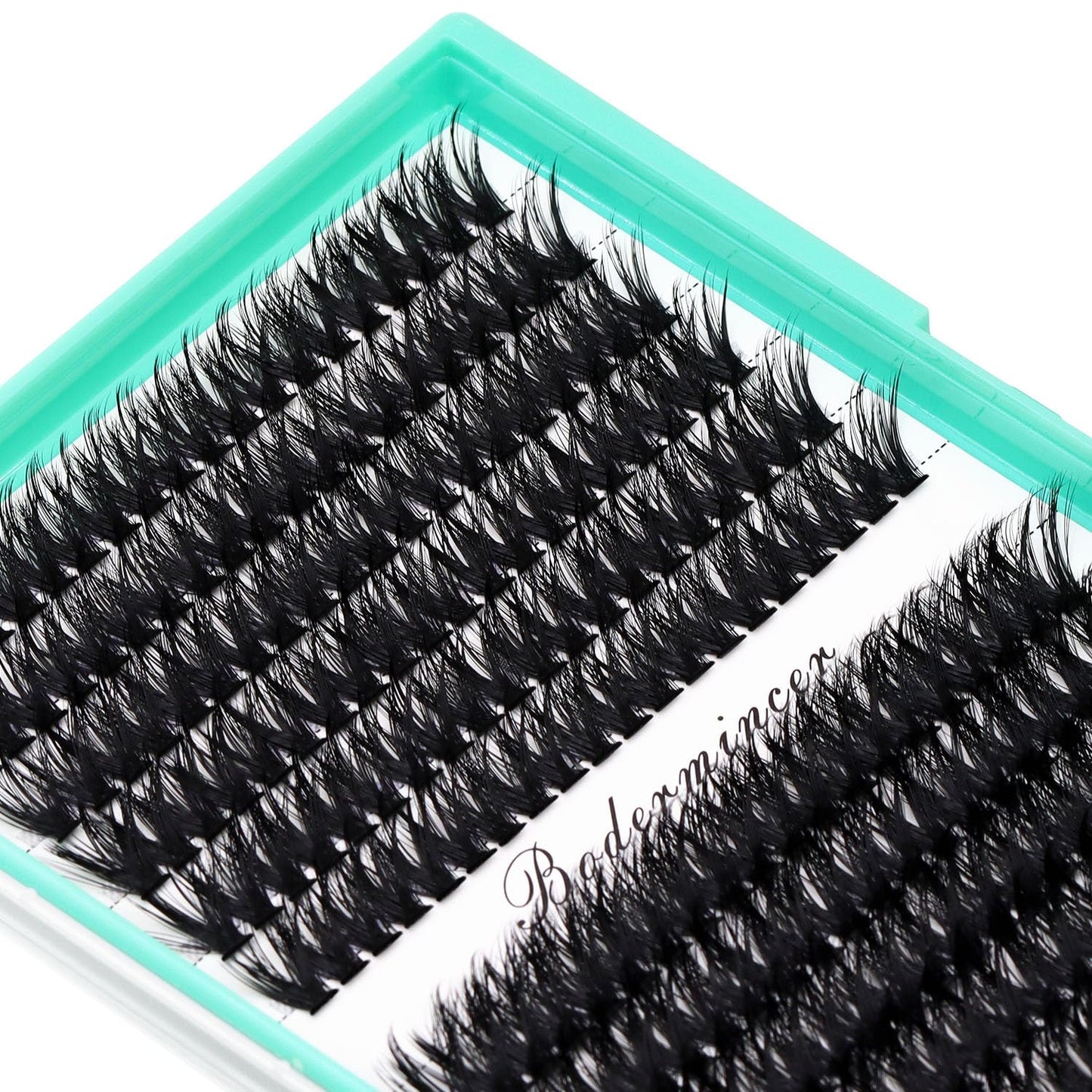 Bodermincer Black/Colored Cluster Lashes 240pcs 20D/40D DIY Eyelash Extension D Curl Long Individual Lashes Mixed Tray Faux Mink Lash Clusters Extensions 8-22mm (80D-16MM)