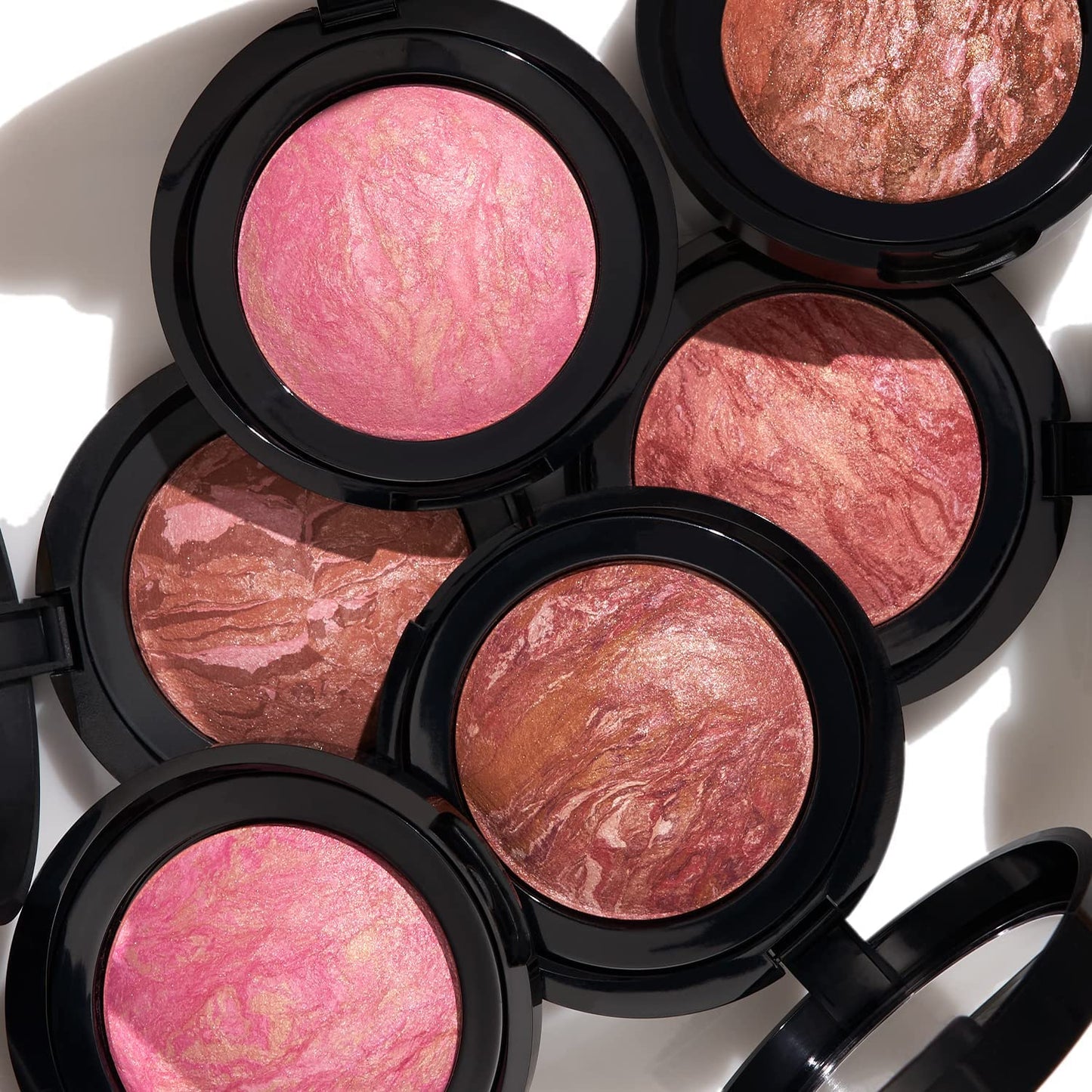 LAURA GELLER NEW YORK Home and Away Kit - Baked Blush-n-Brighten Marbleized Blush, Tropic Hues - Full Size + Travel Size Duo