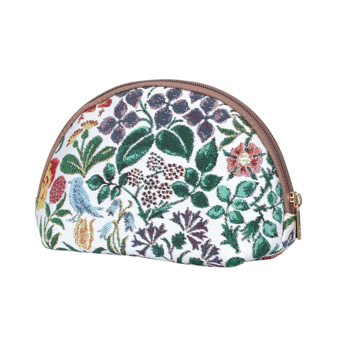 Signare Tapestry Cosmetic Bag Toiletry Makeup Bag for Women With Charles Voysey Spring Flower Design (COSM-SPFL)