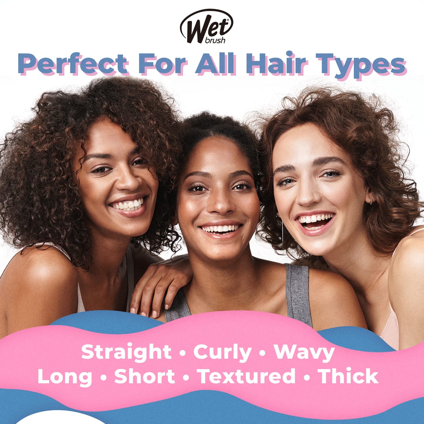 Wet Brush Original Detangler Hair Brush - Radio, Happy Hair - All Hair Types - Ultra-Soft Bristles Glide Through Tangles with Ease - Pain-Free Comb for Men, Women, Boys & Girls