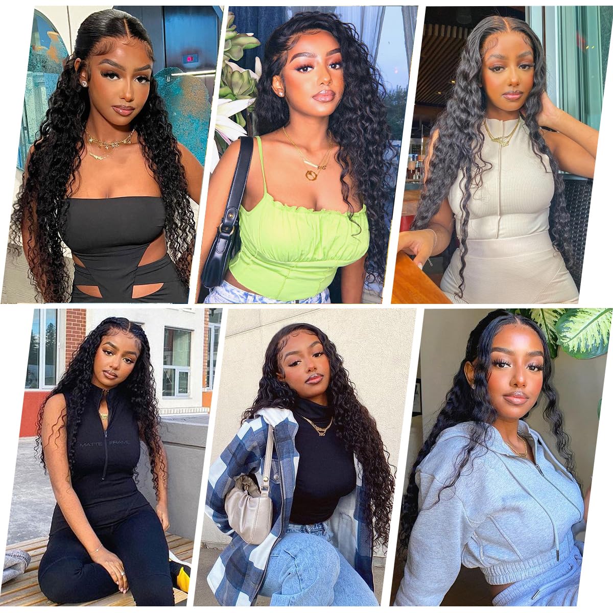 LICHANG 20 Inch Deep Wave Lace Front Wigs Human Hair 4x4 HD Lace Closure Wigs Human Hair 200% Density Deep Curly Lace Frontal Wig Human Hair Pre Plucked with Baby Hair for Black Women