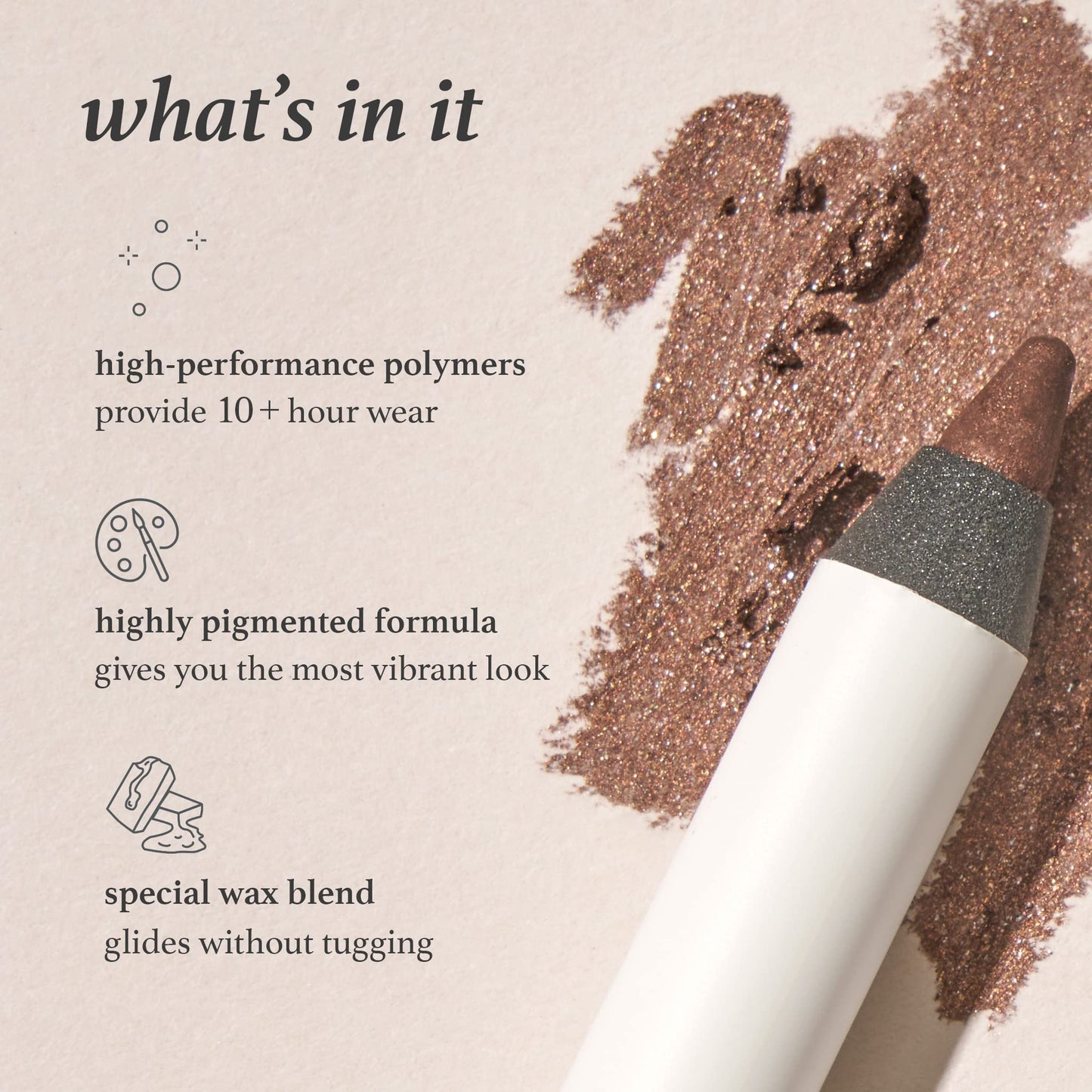 Julep When Pencil Met Gel Sharpenable Multi-Use Longwear Eyeliner Pencil - Toasted Brown Shimmer - Transfer-Proof - High Performance Liner