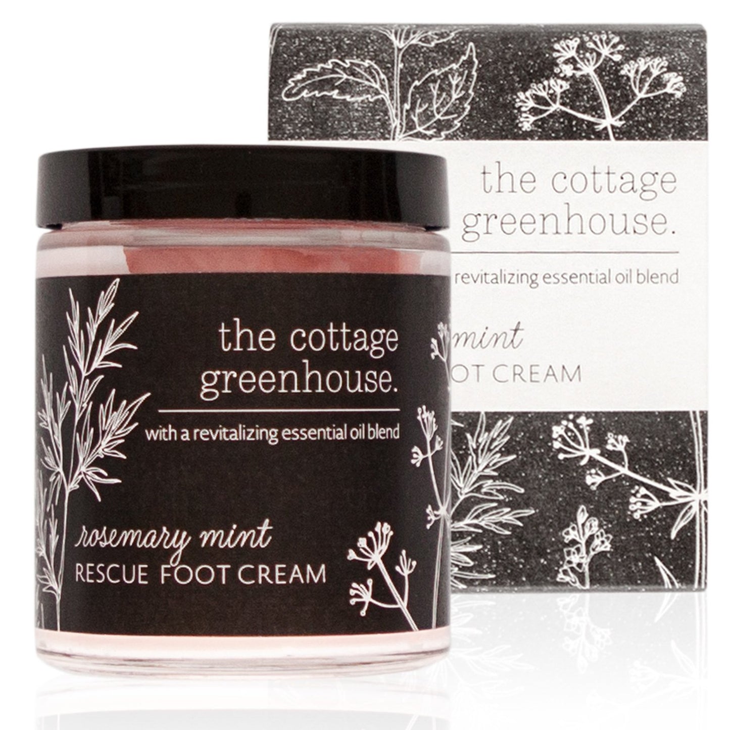 The Cottage Greenhouse Rosemary Mint Foot Cream | 6 oz / 170 g