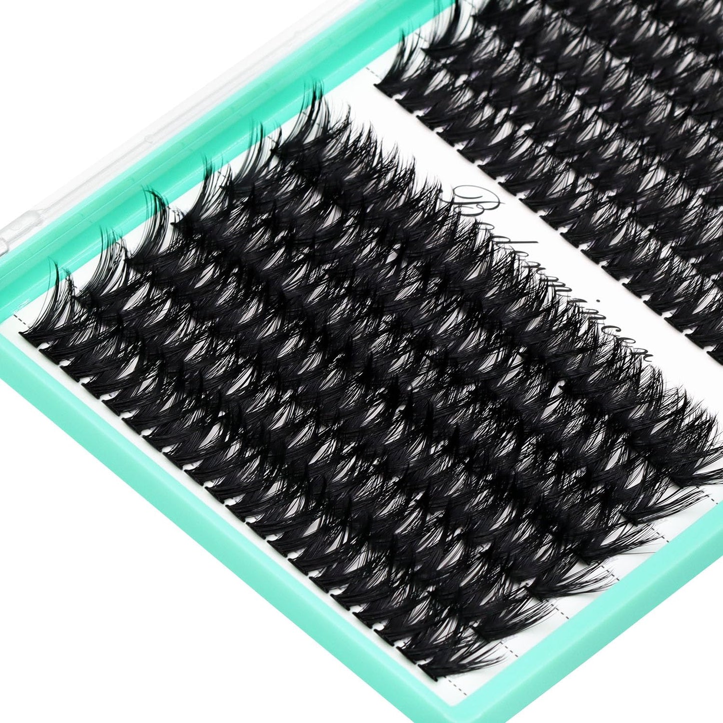 Bodermincer Black/Colored Cluster Lashes 240pcs 20D/40D DIY Eyelash Extension D Curl Long Individual Lashes Mixed Tray Faux Mink Lash Clusters Extensions 8-22mm (80D-16MM)