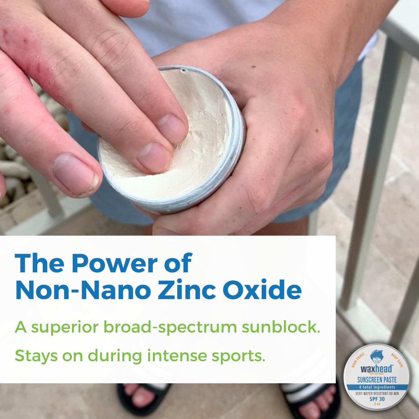 Waxhead Zinc Oxide Sunscreen Sport Stick + Travel Sunscreen Paste Tin, Sunblock, Zinc Sunscreen, Sun Block, Organic Sunscreen