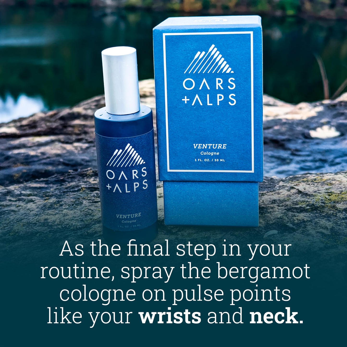 Oars + Alps Venture Cologne and Body Spray, Blends Refreshing Citrus Notes with Grounding Herbal Aromatics, TSA Friendly, 1 Fl Oz