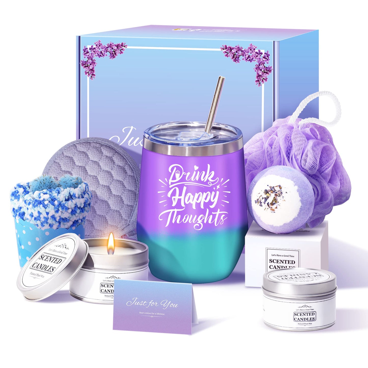 Loncaster Birthday Gifts Women Friendship, Unique Self Care Gifts for Women Who Have Everything, Spa Relaxing Gift Baskets for Women Mom Sister Teen Girls, Get Well Gifts for Women