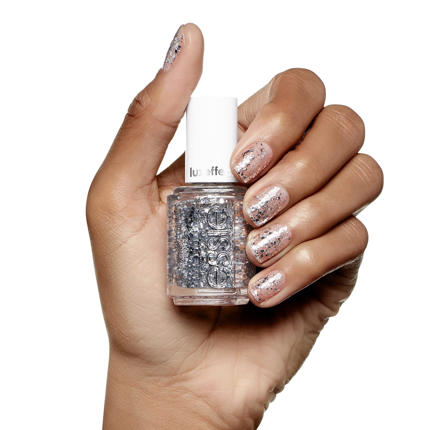 essie Nail Polish, Glossy Shine Silver Glitter, Set in Stones, 0.46 Fl Oz (Pack of 2)