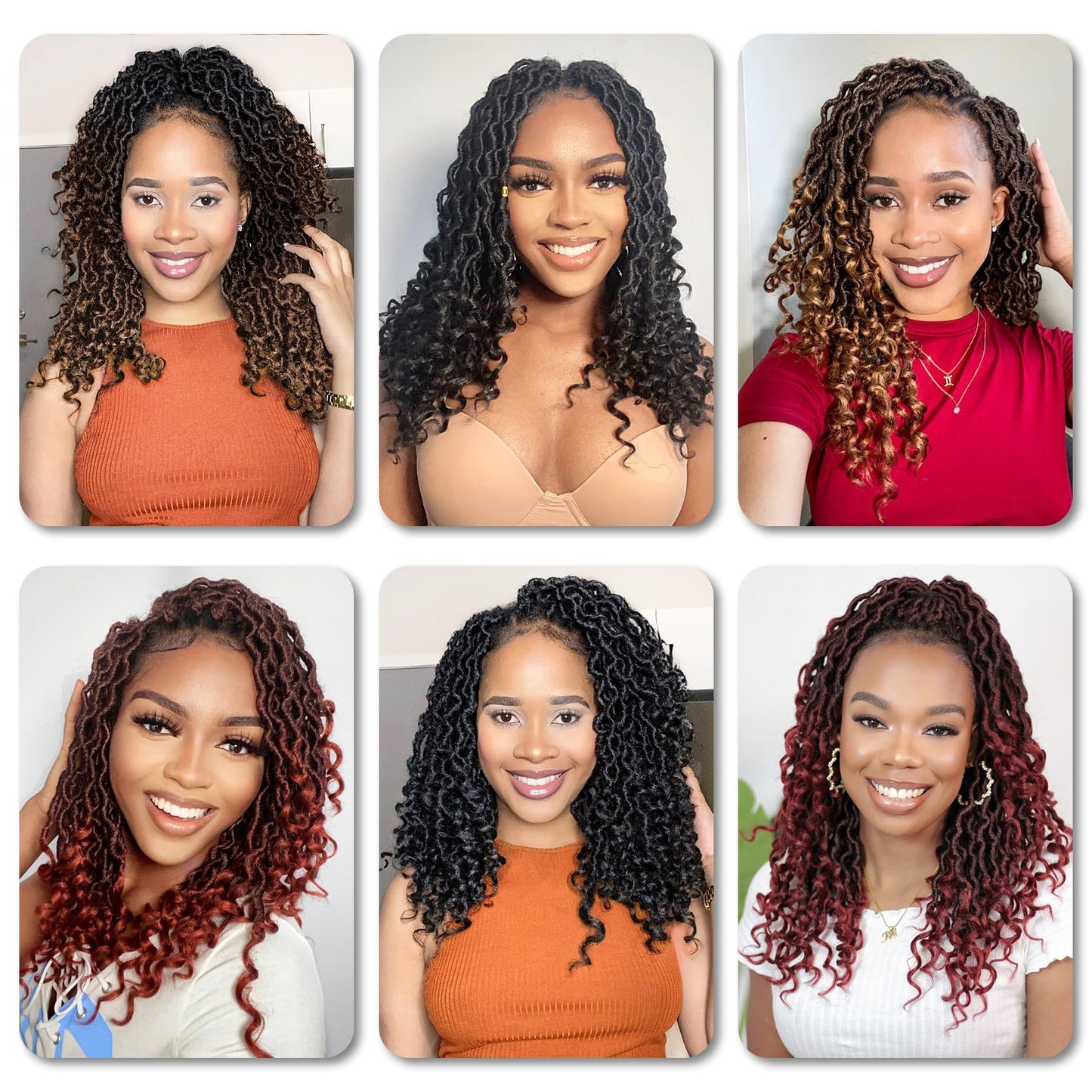 Karida Goddess Locs Crochet Hair 10 Inch, 8 Packs Upgraded Crochet Hair for Black Women, Pre Looped Crochet Faux Locs With Curly Ends (10 Inch (Pack of 8), T30#)