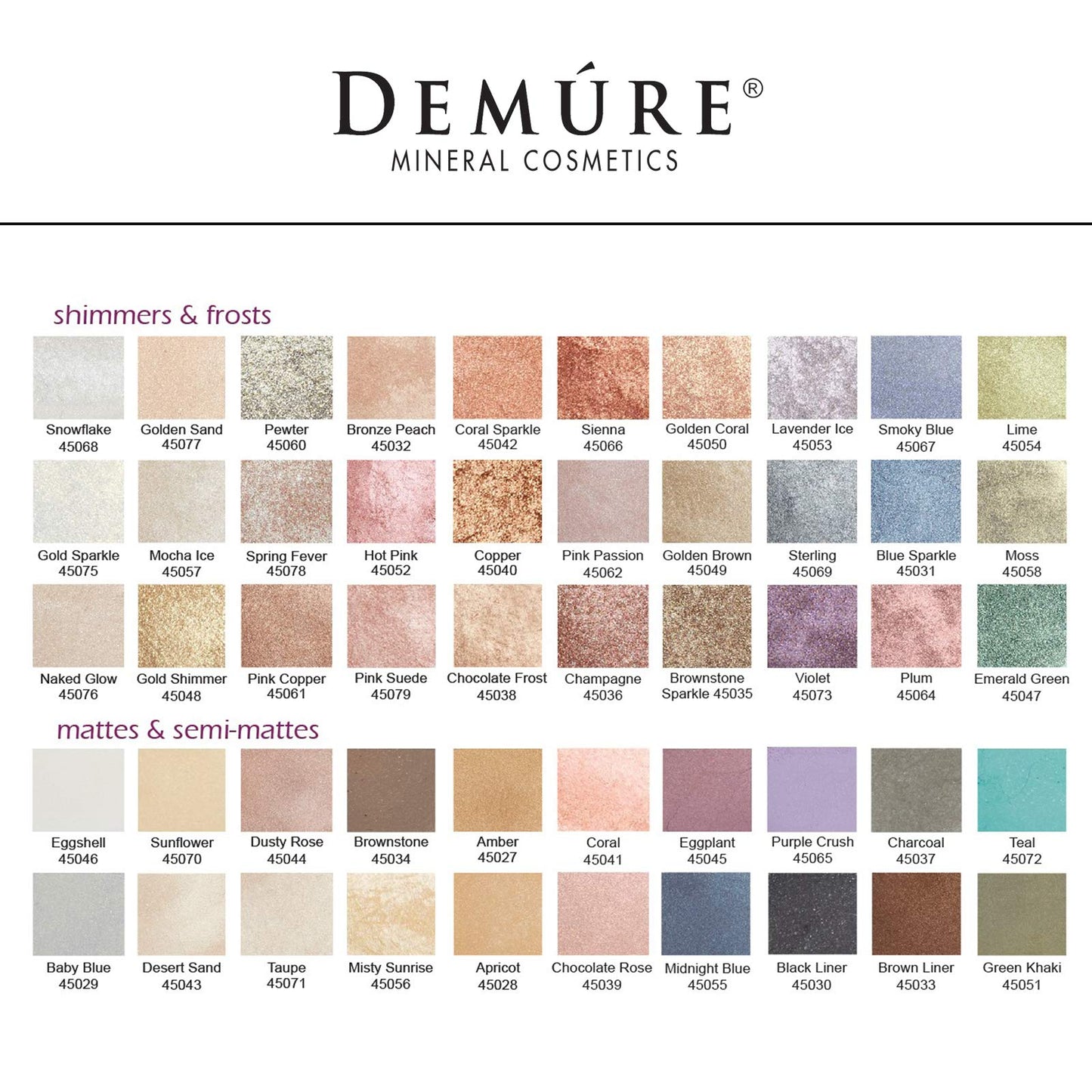 Demure Mineral Make Up (Amber) Eye Shadow, Matte Eyeshadow, Loose Powder, Eye Makeup, Professional Makeup