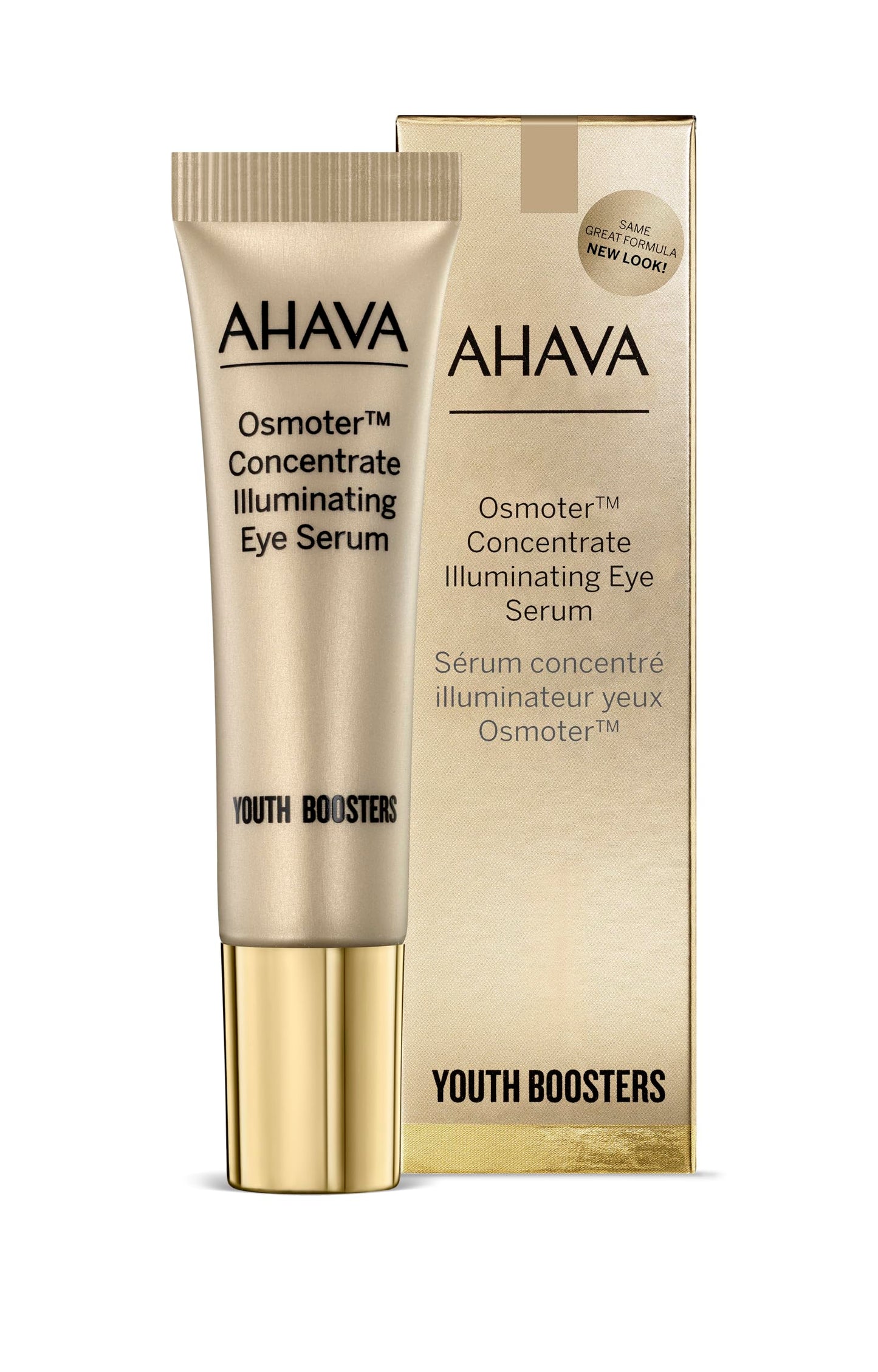 AHAVA Osmoter Concentrate Illuminating Eye Serum - Silky Serum to Boost Eyes’ Youthfulness & Revitalization, Enhances Luminosity, Reduces Dark Circles, with Exclusive Osmoter X3 & Caffeine, 0.5 Fl.Oz