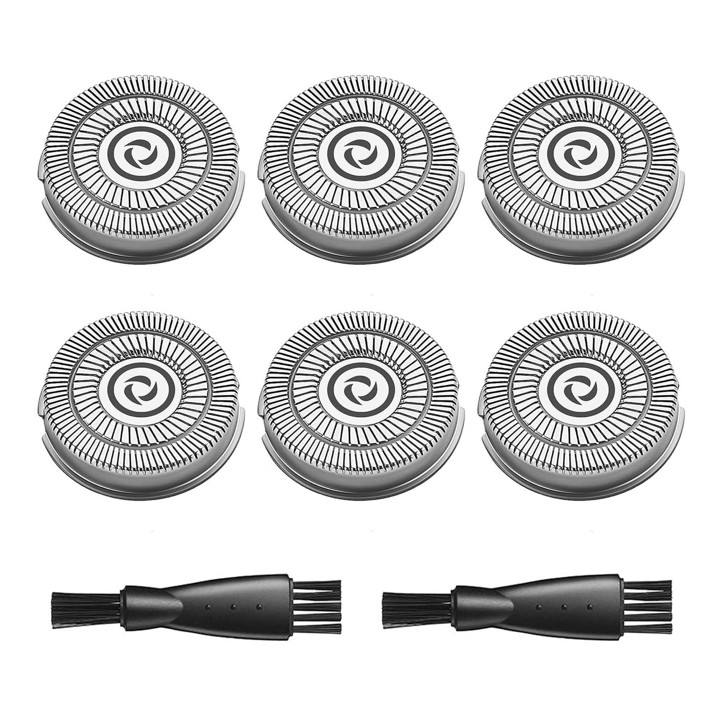 Electric Shaver Replacement Blades Compatible with MAX-T Men Electric Razor RMS7109 RMS8101, 6 Replacement Blades(Blades Only), 2 Cleaning Brush