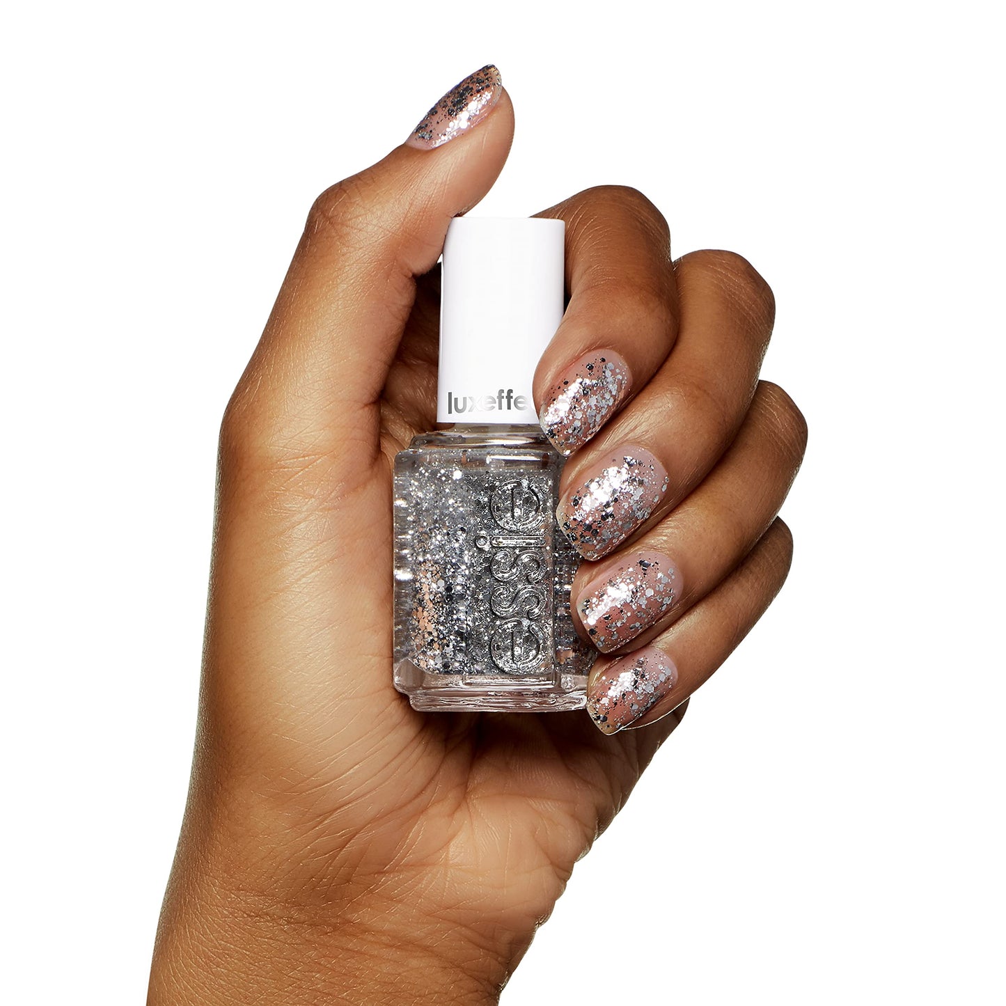 essie Nail Polish, Glossy Shine Silver Glitter, Set in Stones, 0.46 Fl Oz (Pack of 2)