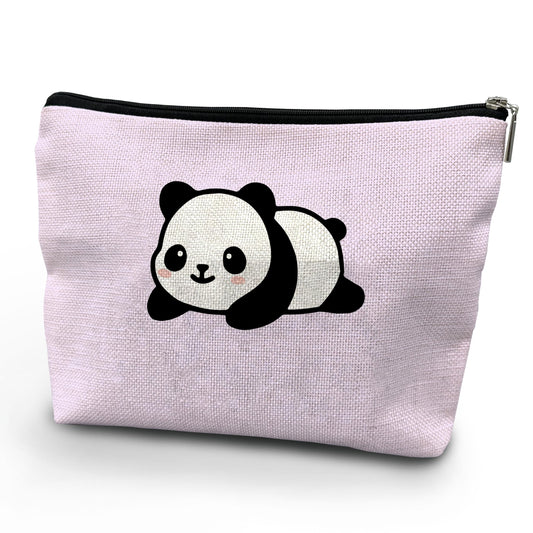 NATSUNO Panda Makeup Bag,Panda Cosmetic Bag,Panda Make Up Bag,Purple Makeup Bag,Preppy Makeup Bag,Cute Makeup Bags,Girls Makeup Bag,Panda Lover Gifts,Small Makeup Bag