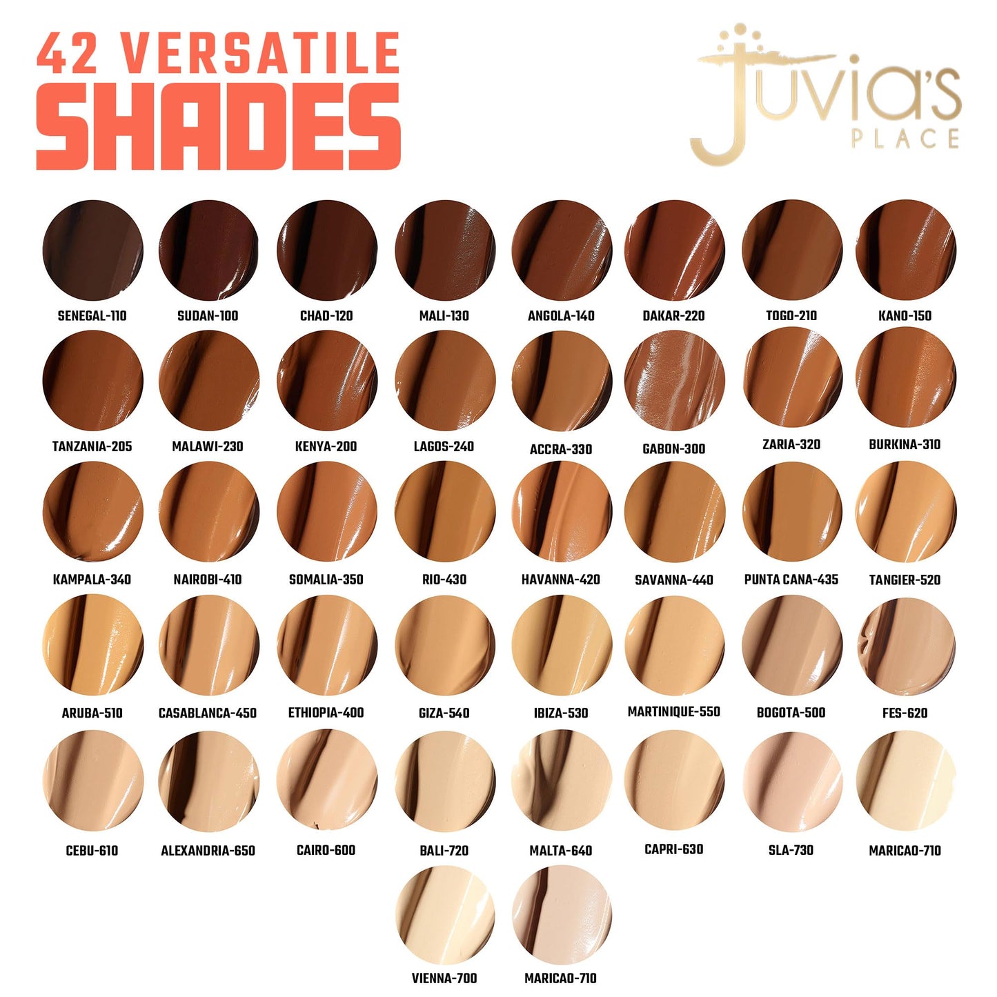 Juvia's Place I Am Magic Velvety Matte Liquid Foundation 205 - Tanzania - Deep Dark w/Cool Undertone, Makeup Foundation Full Coverage, Lightweight, Long Wear, Velvety Matte Finish