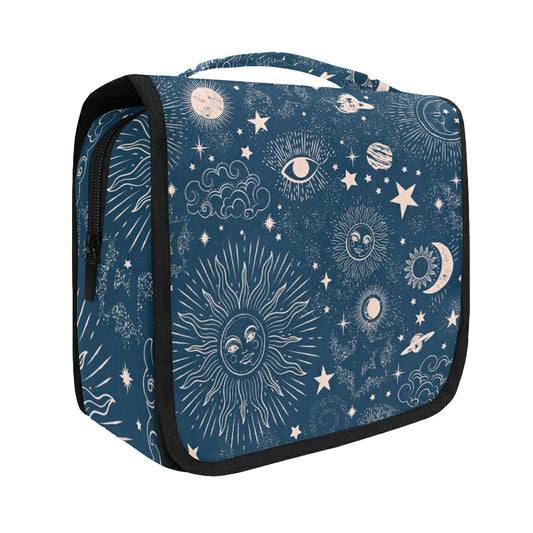 Hanging Travel Toiletry Bag Kit Makeup Case Cosmetics Organizer for Men Women (Starry Sky)