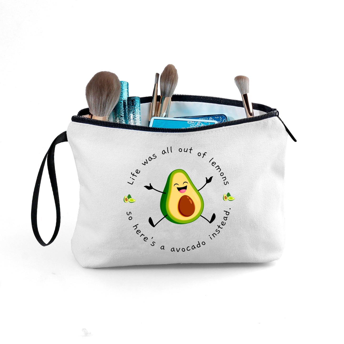 KONSOM Fun Gifts for Women,Inspirational Gifts for Women, Avocado Purse,Avocado Makeup Bag with Mirror,Positivity Gifts,Fun Birthday Gifts for Women,Small Gifts for Women, Sister, Friend, Bff