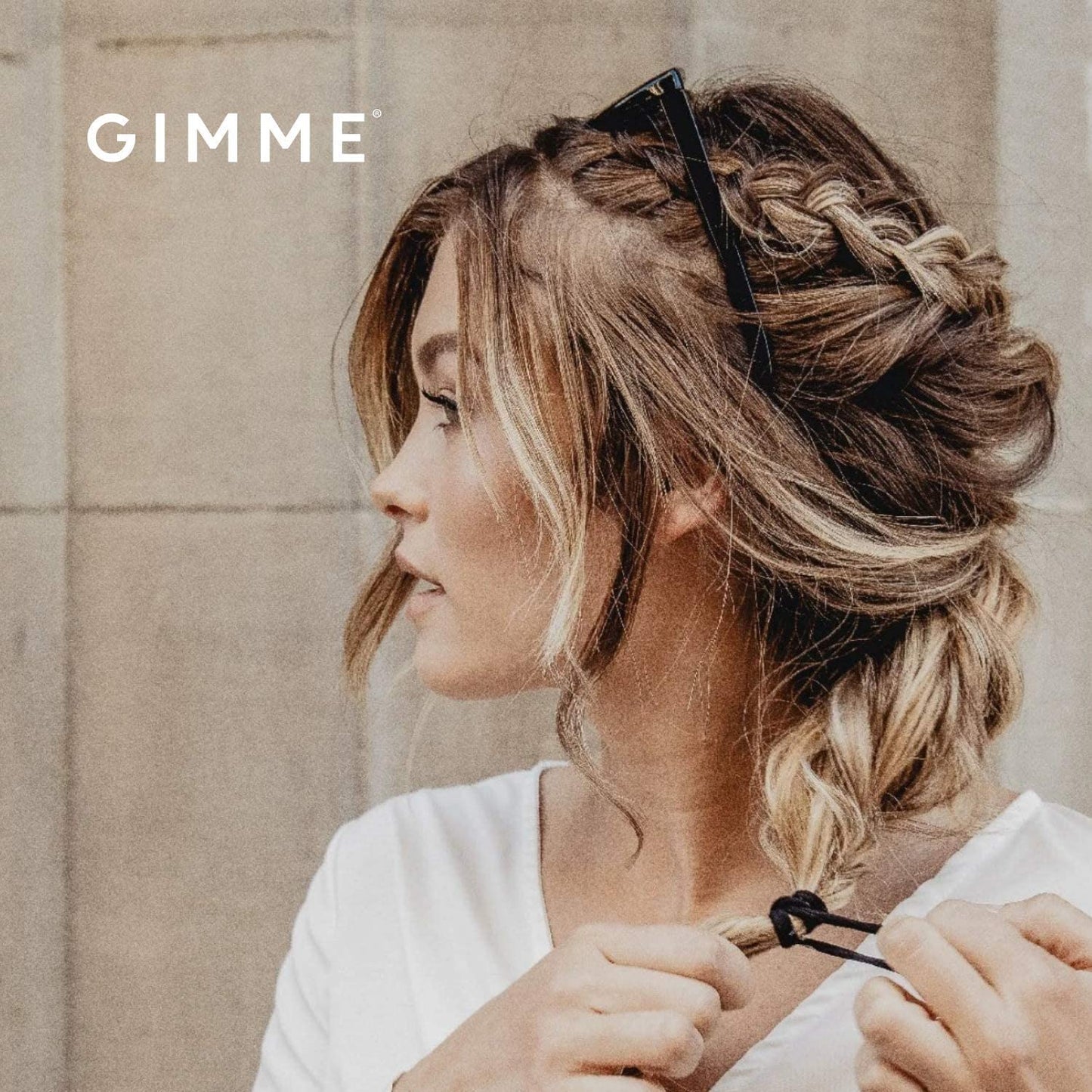 Gimme Beauty - Fine Hair Ties - Blondie - Seamless, No Break Microfiber Elastic Hair Ties - Firm Yet Gentle Hair Accessories with All Day Hold + No Snagging, Dents, or Breakage (12 Count)