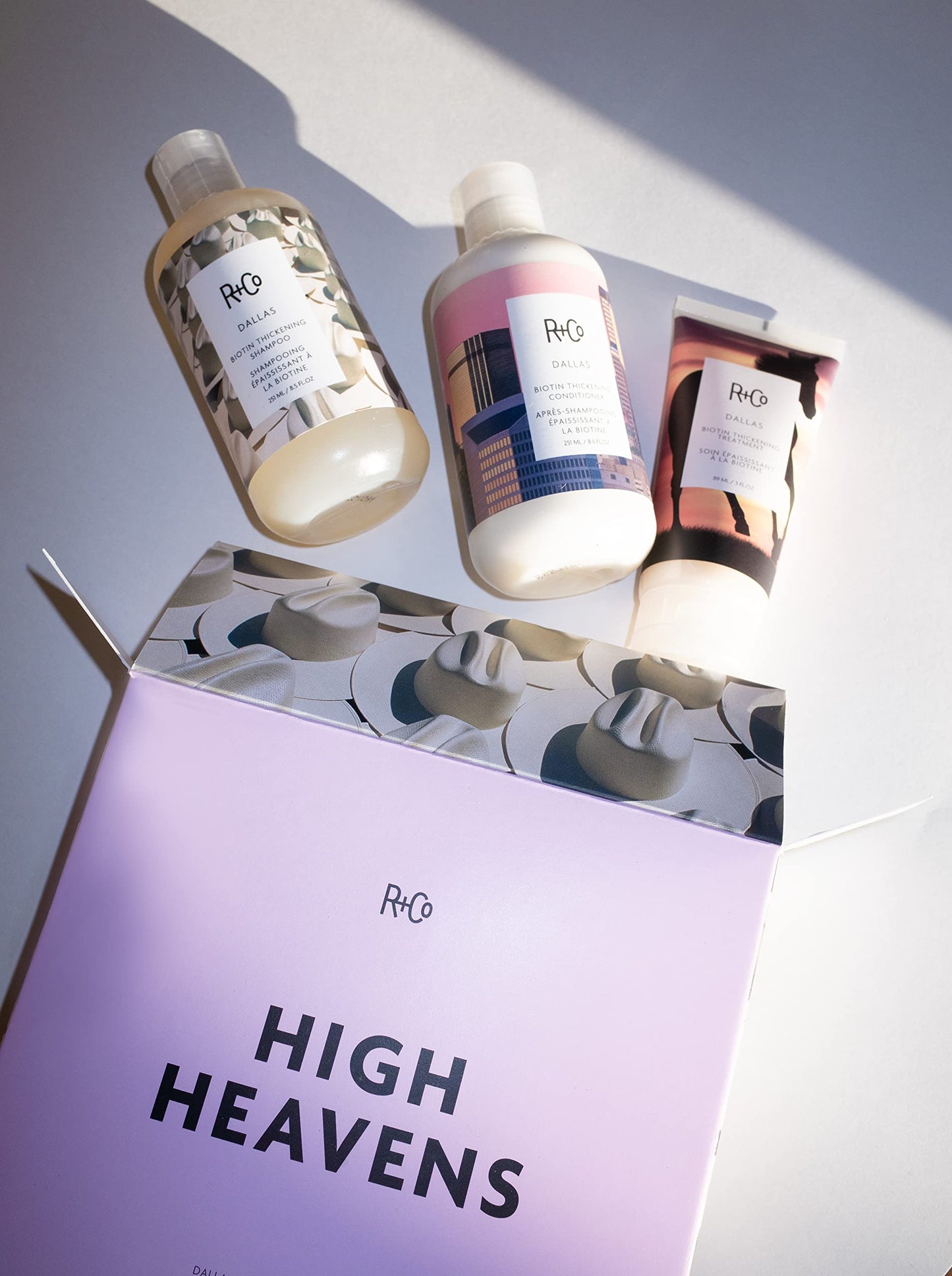 R+Co 3-Step Hair Thickening Kit | High Heavens | Dallas Biotin Shampoo and Conditioner Set + Biotin Thickening Treatment | Vegan + Cruelty-Free |