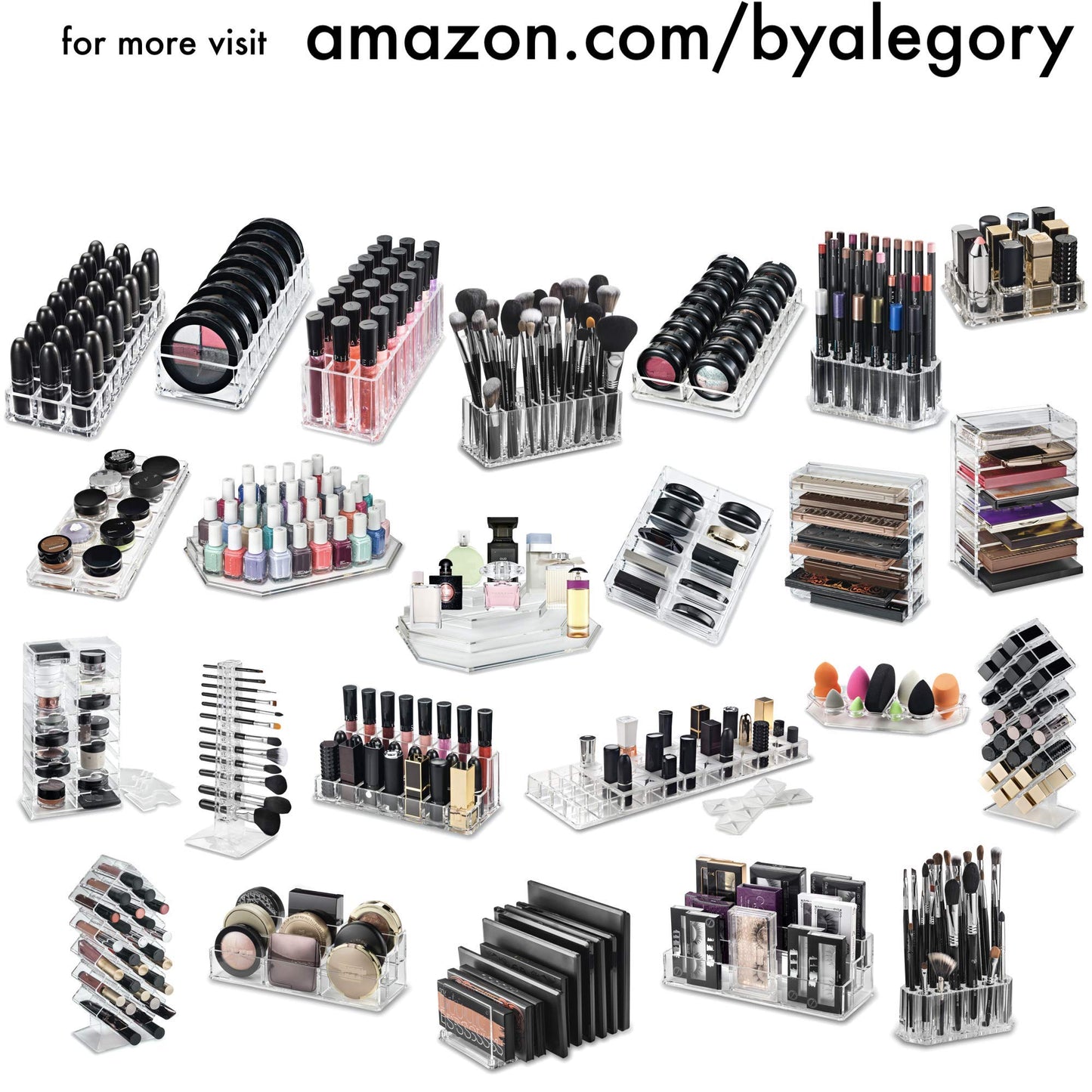 byAlegory Clear Lipstick Caps Compatible With MAC - Replaces Original Cap To See Your Favorite Lipstick Color Easily (48 Caps)