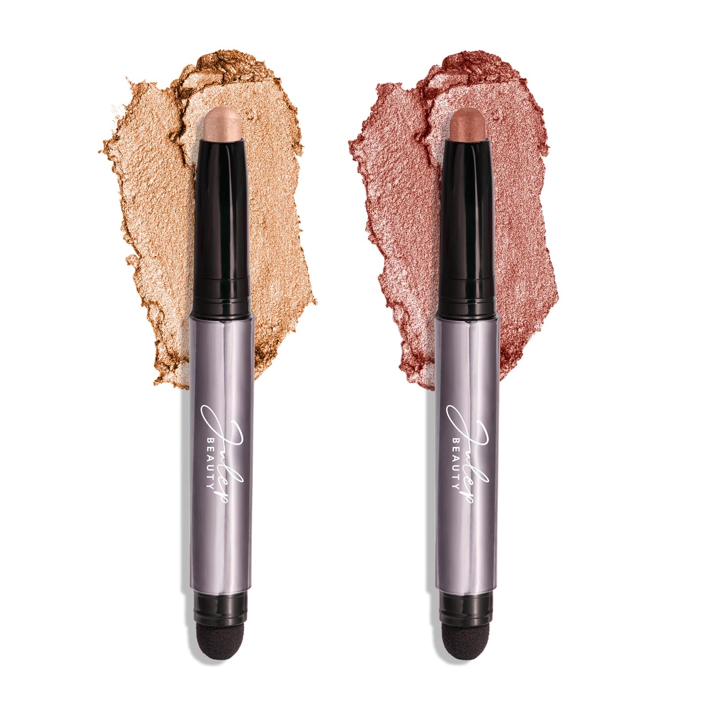 Julep Eyeshadow 101 Crème-to-Powder Eyeshadow Stick Duo, Champagne Shimmer & Russet Shimmer