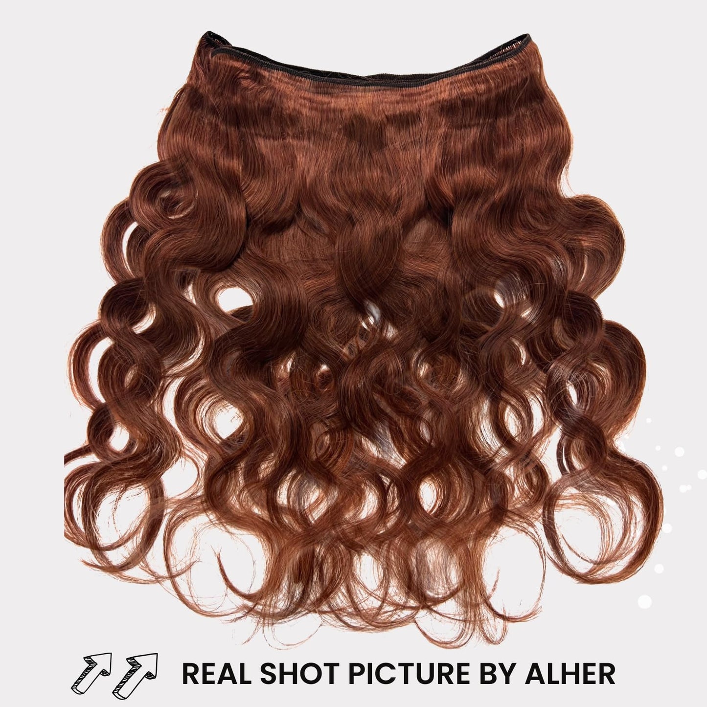 ALHER Reddish Brown Bundles Body Wave Bundles Human Hair Red Brown Colored 10A Brazilian Virgin Remy Wavy Hair Bundles Auburn Brown Copper Red Soft Thick Sew In Hair Weave Bundle 33B Color 22 Inch