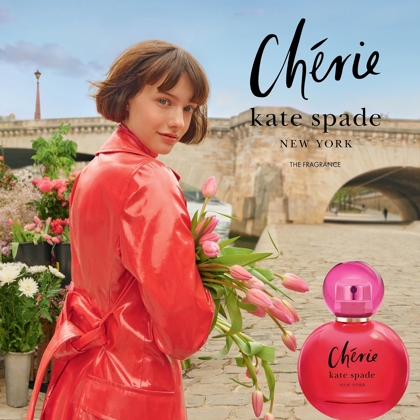 kate spade new york Cherie Eau De Parfum - Long Lasting Fragrance with notes of Raspberry, Sweet Pea, and Jasmine - Sweet & Musky