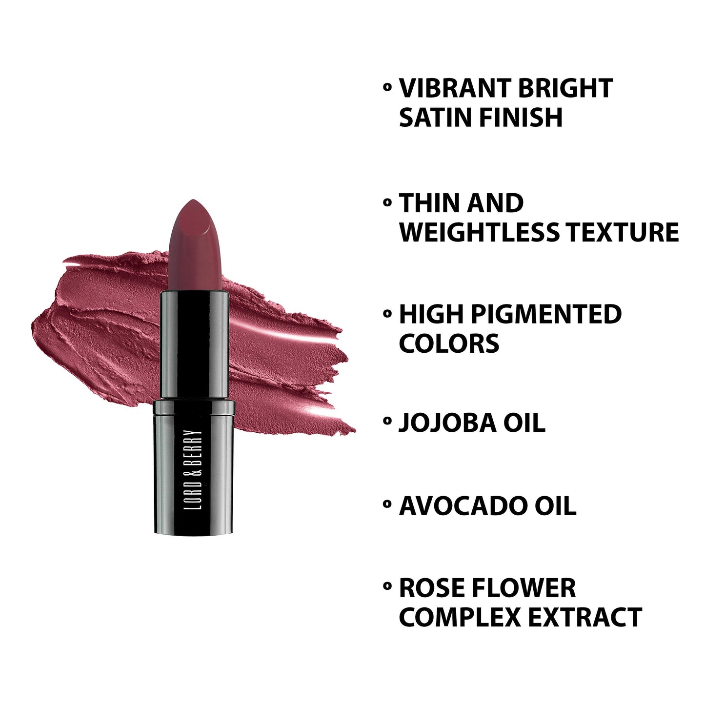 Lord & Berry ABSOLUTE Bright Satin Pigmented Lipstick