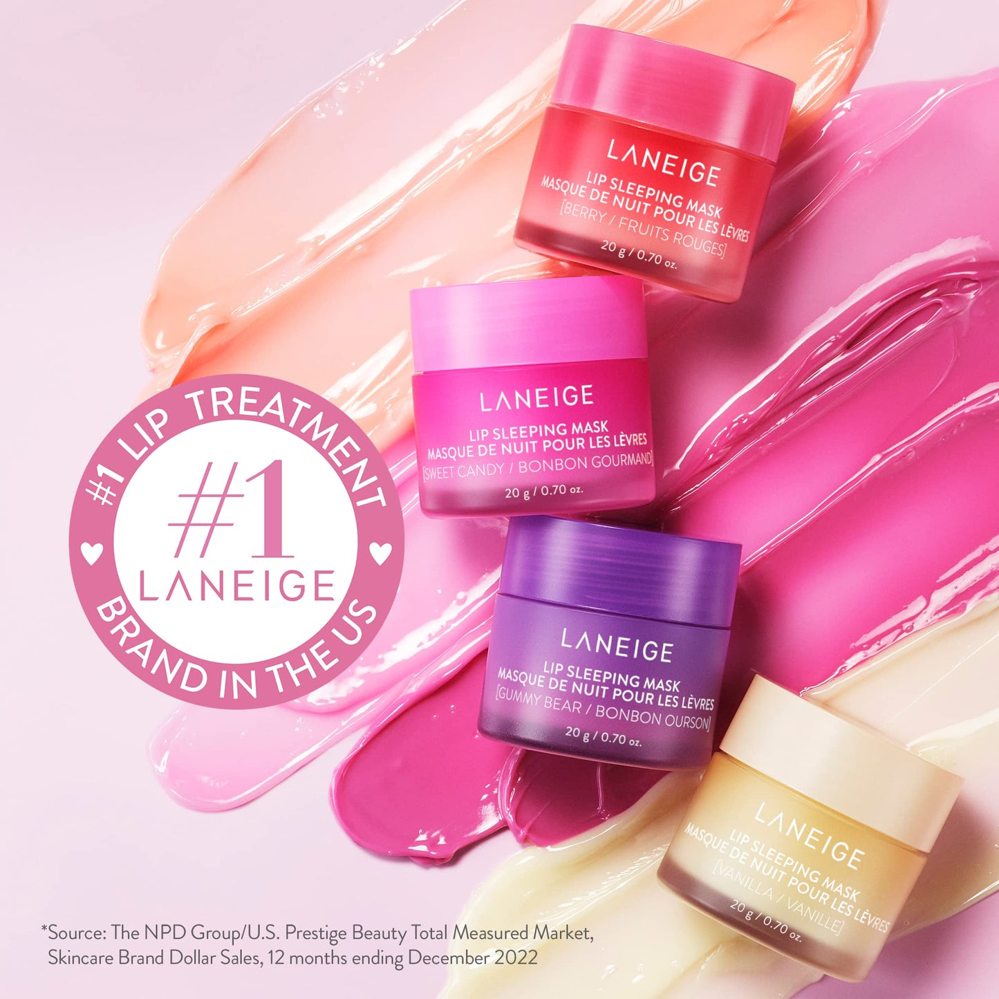 LANEIGE Lip Sleeping Mask Berry: Hydrate and Nourish + Lip Glowy Balm Berry Hydrate & Tint with Murumuru and Shea Butter