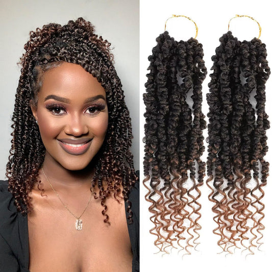 Passion Twist Crochet Hair,Passion Twist Hair 12 Inch,2 Packs Pretwisted Passion Twist Hair,Short Passion Twist Crochet Braids,Pre Looped Crochet Hair for Black Women(1B/30)