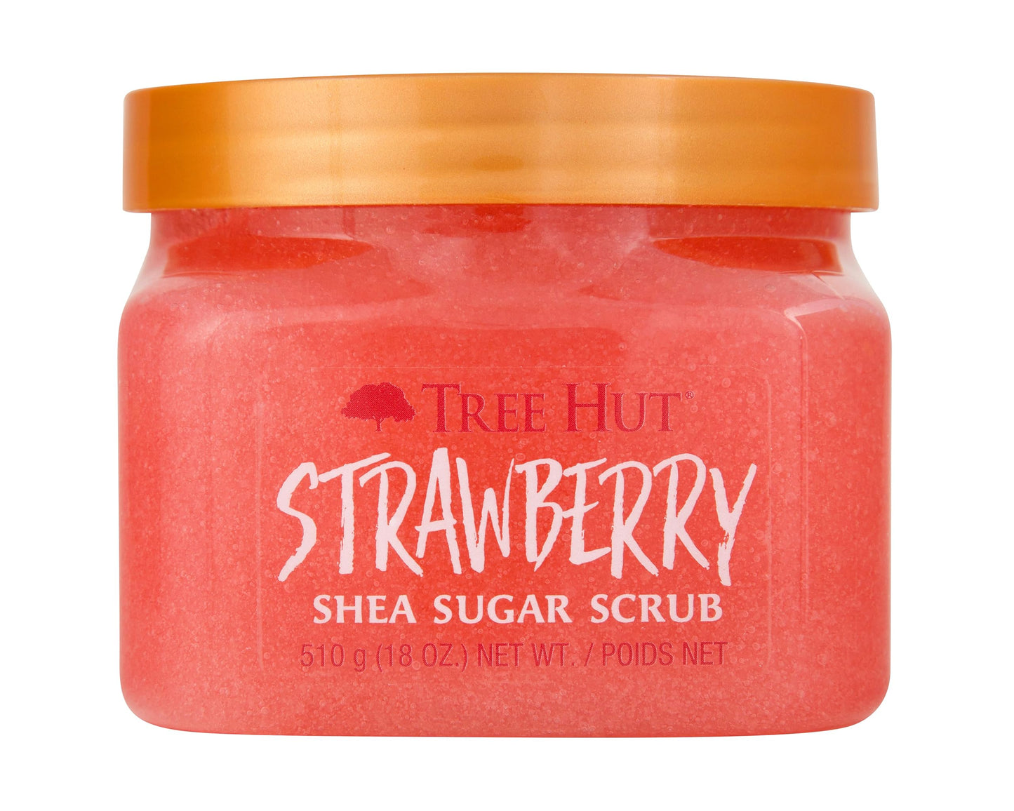 Tree Hut Strawberry Shea Sugar Exfoliating & Hydrating Body Scrub, 18 oz