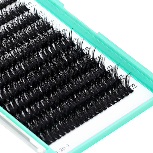 Bodermincer 20D/30D/40D/50D Cluster Large Tray 240pcs D Curl Individual Cluster Eyelashes False Eyelashes Extension Individual Eyelash Bunche Lash Cluster DIY at Home (80D-14-16-18-20mm MIX)