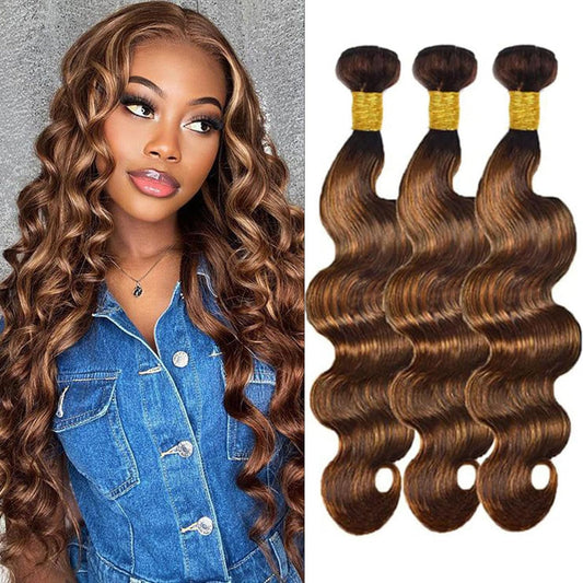 P4/30 Highlight Body Wave Human Hair Bundles Human Hair Body Wave Bundles Highlight Bundles Human Hair 18 20 22Inch Brazilian Virgin Hair Bundles (P4/27-BD-18 20 22)