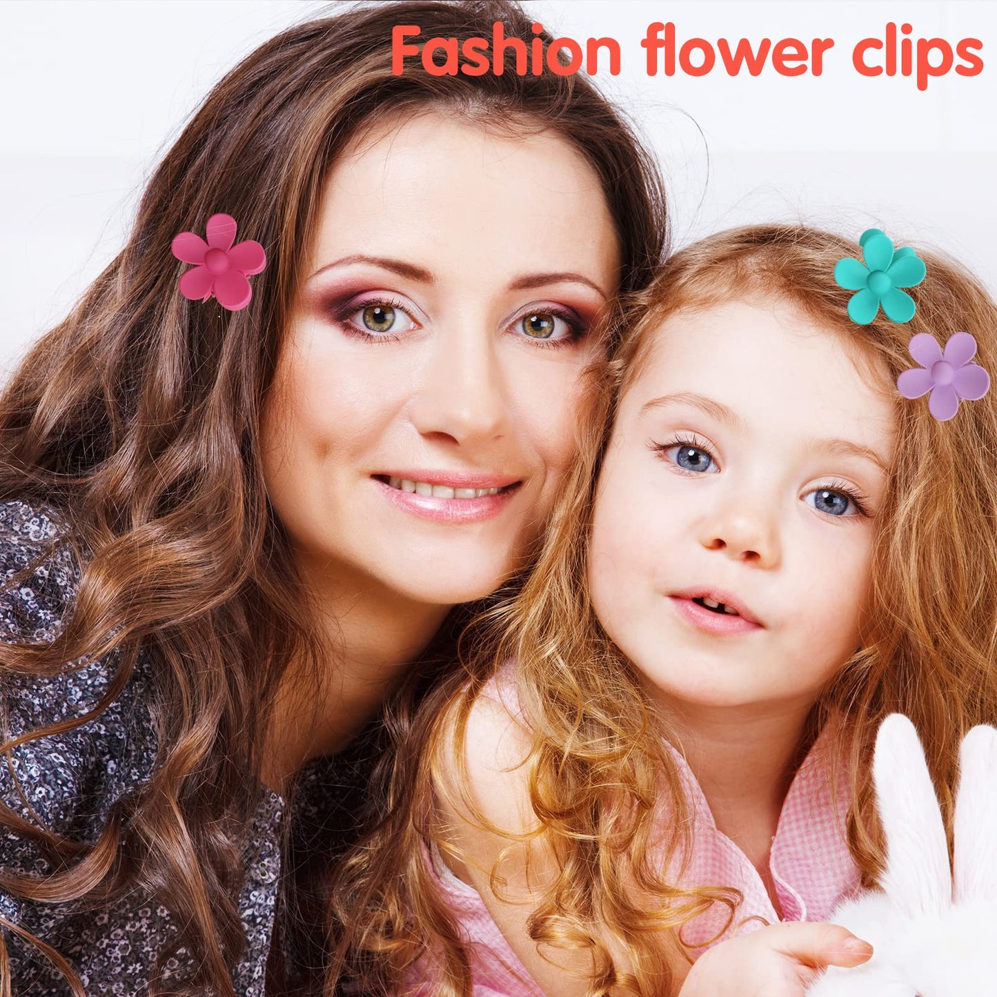 16Pcs Flower Hair Clips,Small Flower Hair Claw Clips for Women Girls,Non Slip Flower Claw Clips,Matte Hair Clips Strong Hold for Thin Hair,Cute Flower Clips Claw Clip Hair Accessories 13 Colors