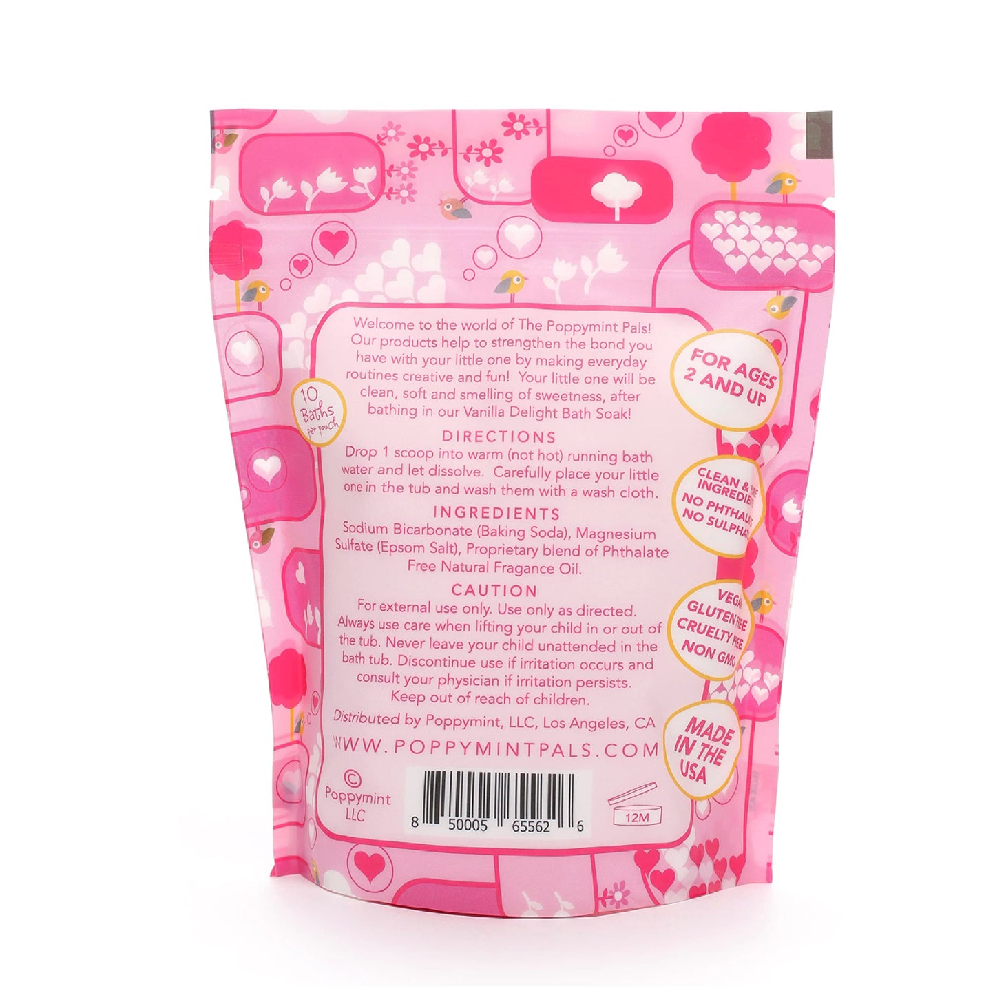 Poppymint Pals Toddler Bath Soak- Sweetness/Vanilla Delight