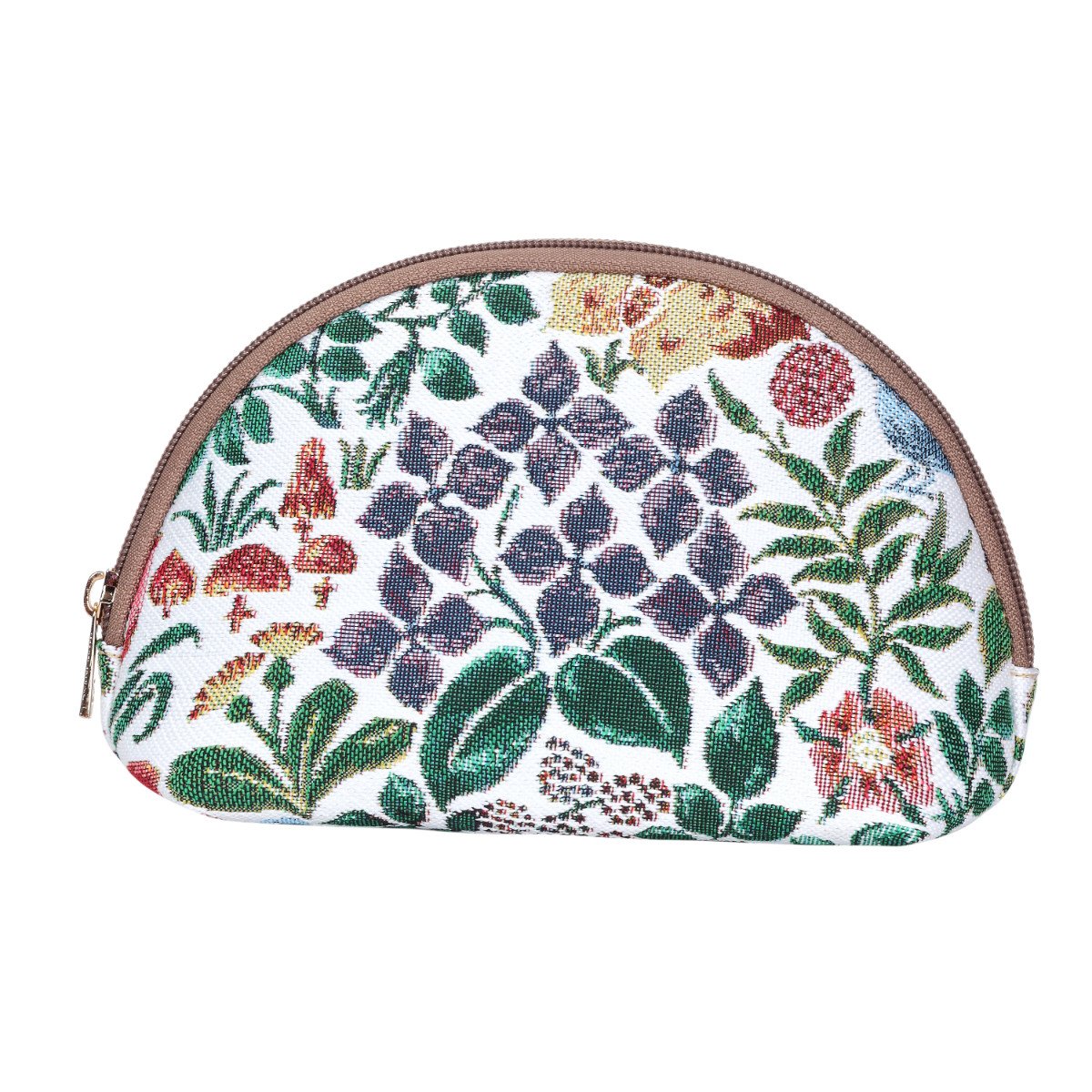 Signare Tapestry Cosmetic Bag Toiletry Makeup Bag for Women With Charles Voysey Spring Flower Design (COSM-SPFL)