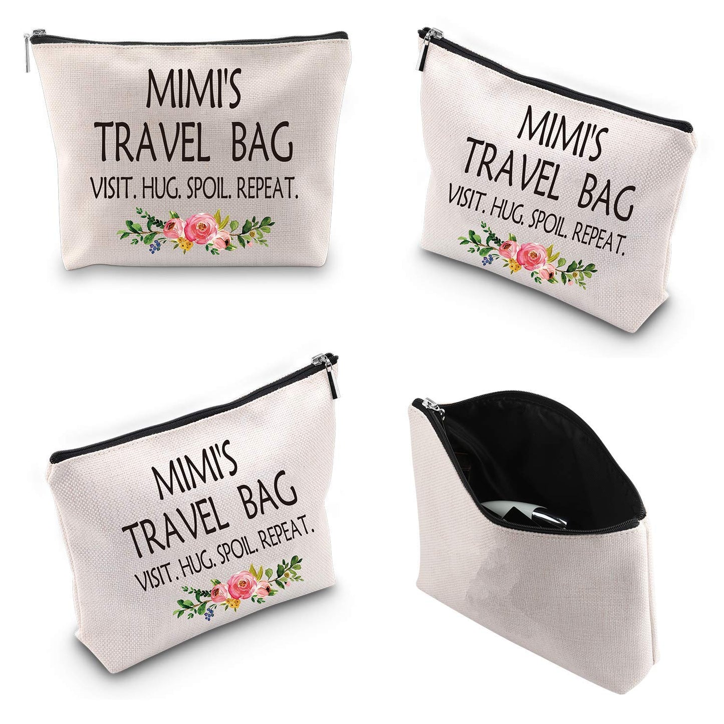 WCGXKO Mimi Gift Mimi Mother's Day Gift Grandma Birthday Gift Travel Gift Cosmetics Bag (MIMI'S TRAVEL)