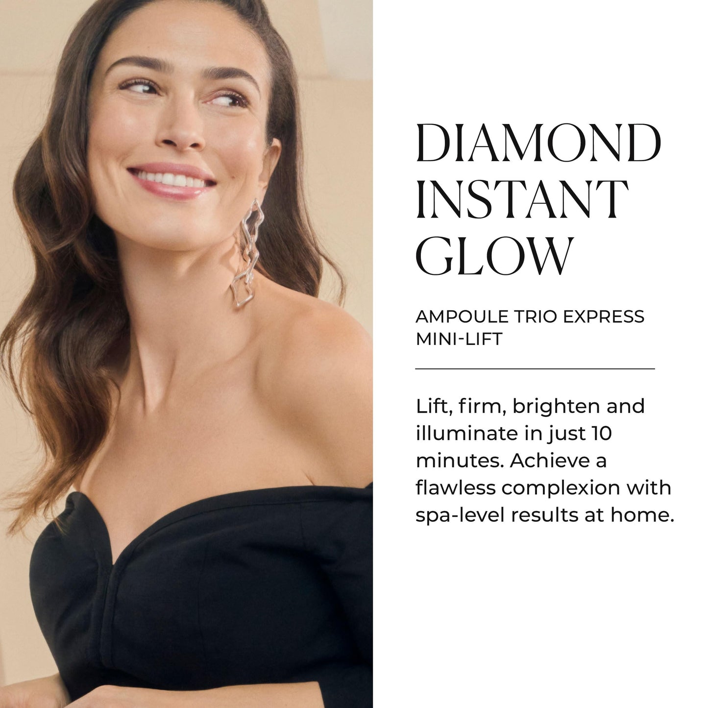 Natura Bissé Diamond Instant Glow | Ampoule Trio Express Mini-Lift | Lifts, Firms, Brightens & Illuminates, 3 ampoules x 4 treatments