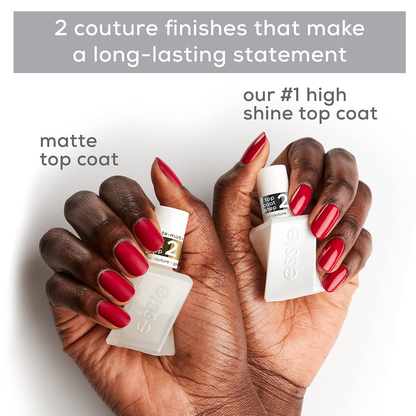 essie Gel Couture Platinum Grade Finish Top Coat, 0.46 Ounces (Packaging May Vary) (Pack of 2)