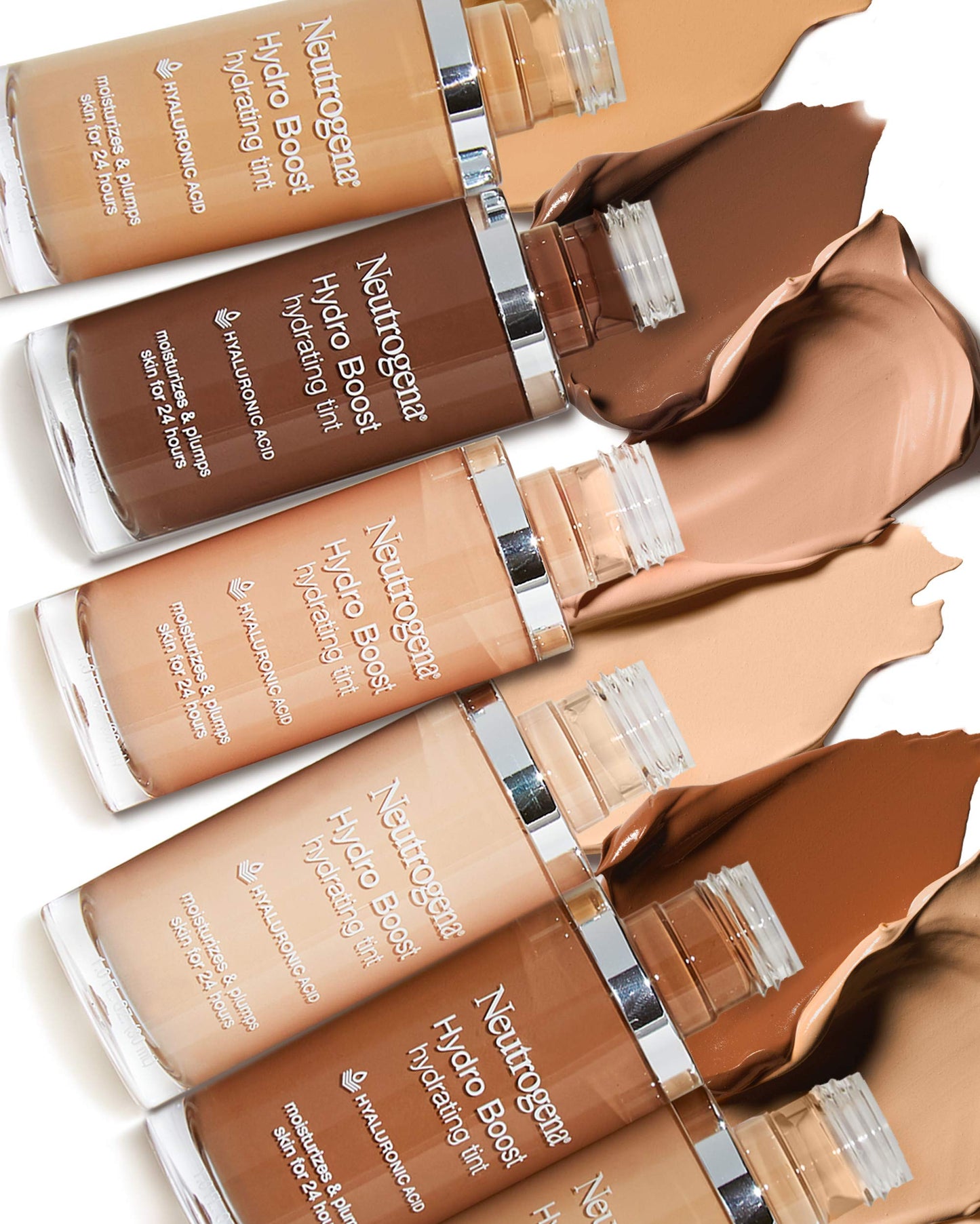 Neutrogena Hydro Boost Hydrating Tint with Hyaluronic Acid, Lightweight Water Gel Formula, Moisturizing, Oil-Free & Non-Comedogenic Liquid Foundation Makeup, 50 Soft Beige, 1.0 fl. oz